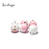 Metal Fortune Cat Bell Charms Necklace Bracelet Pendants