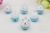 Metal Fortune Cat Bell Charms Necklace Bracelet Pendants