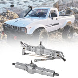 Metal Front & Rear Bridge Axle for 1/16 RC Truck Car Upgrade Parts