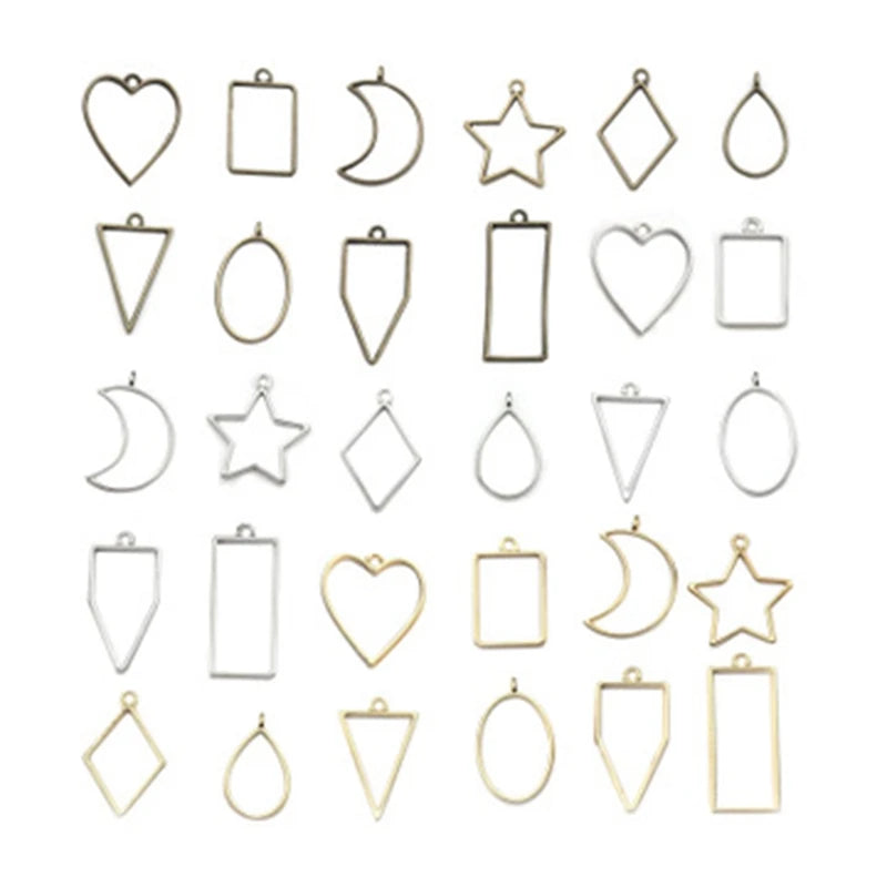 Metal Geometric Hollow Frame Mold for DIY Jewelry Making