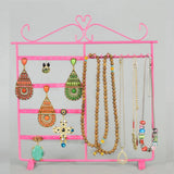 Metal Stud Jewelry Display Box Necklaces Earrings Organizer