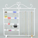 Metal Stud Jewelry Display Box Necklaces Earrings Organizer