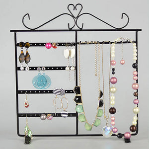 Metal Stud Jewelry Display Box Necklaces Earrings Organizer