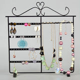 Metal Stud Jewelry Display Box Necklaces Earrings Organizer