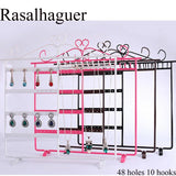 Metal Stud Jewelry Display Box Necklaces Earrings Organizer