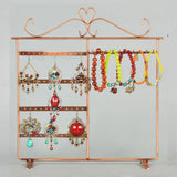 Metal Stud Jewelry Display Box Necklaces Earrings Organizer