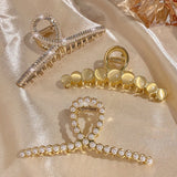 Vintage Rhinestone Hair Clips Geometric Hairpins Barrette Hair Accessories