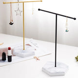 Wooden T-Shaped Jewelry Display Stand