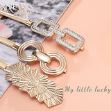 Metal Golden Belts for Women Elastic Waistbands Thin Chain Skinny Belt