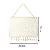Metal Grid Rectangle Wall Shelf Earring Organizer Jewelry Holder