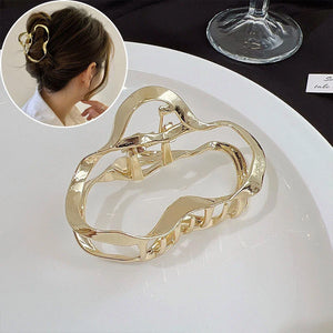 Vintage Metal Hair Claw Clips Geometric Hair Clamps