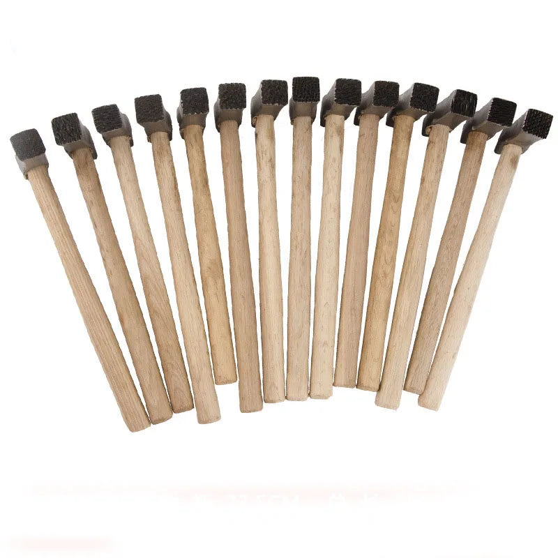 Metal Hammer With Flower Texture Jewelry Punch Printing Tool Silversmith Mallet