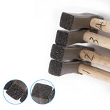 Metal Hammer With Flower Texture Jewelry Punch Printing Tool Silversmith Mallet