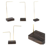 Metal Hanging Jewelry Stand Holder Storage Display Rack with Wooden Base