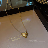 Metal Heart Necklace Female Ins Scenery Face Jewelry