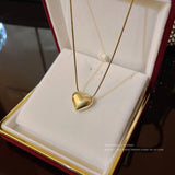 Metal Heart Necklace Female Ins Scenery Face Jewelry