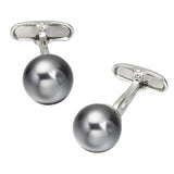 Grey Spherical Cufflinks - Men's and Women's High Cuff Button