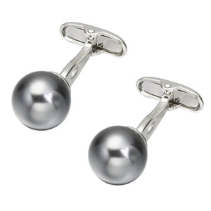 Grey Spherical Cufflinks - Men's and Women's High Cuff Button
