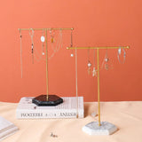 T Shape Earring Display Rack with Marble Base