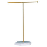 T Shape Earring Display Rack with Marble Base