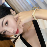 Metal Irregular Conch Bracelet - Korean Style
