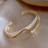 Metal Irregular Conch Bracelet - Korean Style