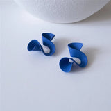 Metal Distortion Earrings Geometric Stud Earring