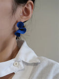 Metal Distortion Earrings Geometric Stud Earring