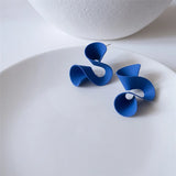 Metal Distortion Earrings Geometric Stud Earring