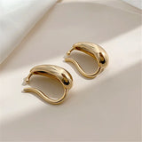 Metal Irregular Ears Hang Personality Earrings without Piercing