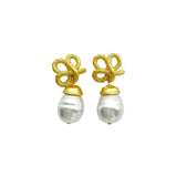 Metal Pearl Earrings European American Style Stud Earrings