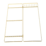 Gold Metal Jewelry Holder Foldable Portable Display Rack