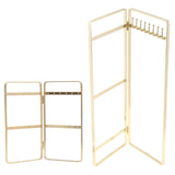 Gold Metal Jewelry Holder Foldable Portable Display Rack