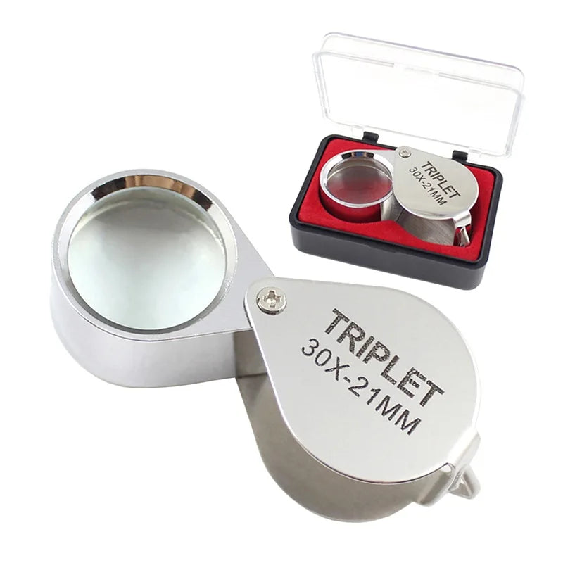 Metal Jewelry Magnifying Glass Eye Tool 10/20/30X