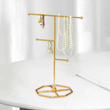Metal Jewelry Organizer Earring Display Stand for Desktop Choker Headband
