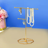 Metal Jewelry Organizer Earring Display Stand for Desktop Choker Headband