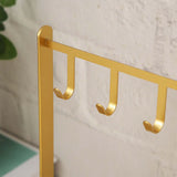 Metal Jewelry Storage Rack with Tray Necklace Holder Jewelry Organizer