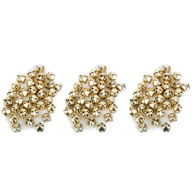 Golden Jingle Bells 10mm 300pcs Pack - Christmas Decor & Craft Supplies