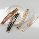 Metal Leaf Charm Leather Bracelet for Women Multilayer Wide Wrap Wristband