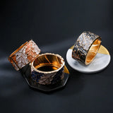 Metal Leaf Pattern Charm Alloy Bracelet for Women