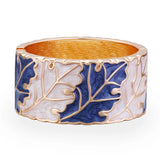 Metal Leaf Pattern Charm Alloy Bracelet for Women