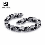Vintage Stainless Steel Snake Chain Bracelet Men Jewelry