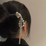 Metal Long Chain Pearl Hairpin Europe United States Personality Hair Accessories