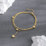 Metal Love Anklet Five-Pointed Star Moon Women's Ankle Gift