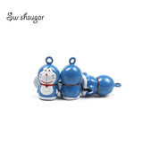 Metal Cat Cartoon Jingle Bell Charms Pendant Necklace Bracelet