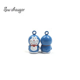 Metal Cat Cartoon Jingle Bell Charms Pendant Necklace Bracelet
