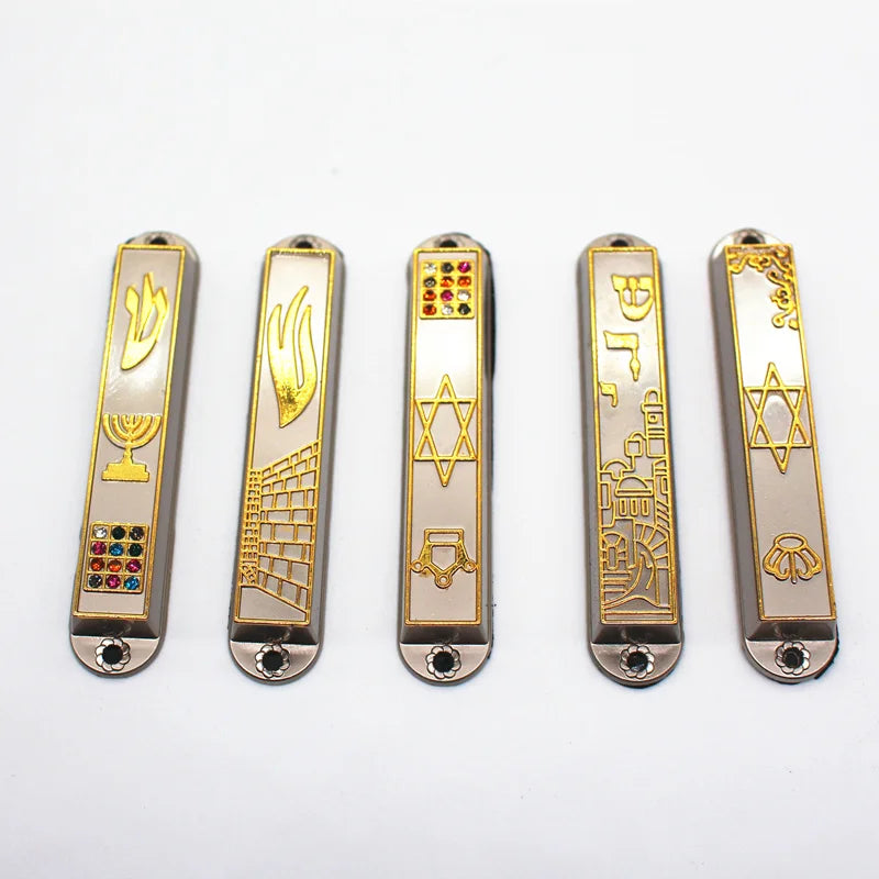 Metal MEZUZAH Decalogue/Torah/Bible Jewish Religion Mezuzah