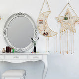 Metal Mesh Wall Hanger with Hooks Star Moon Shape