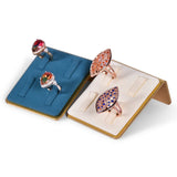 Metal Microfiber Jewelry Props Earrings Display Holder Beveled Jewelry Stand