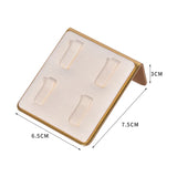 Metal Microfiber Jewelry Props Earrings Display Holder Beveled Jewelry Stand